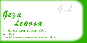 geza leposa business card